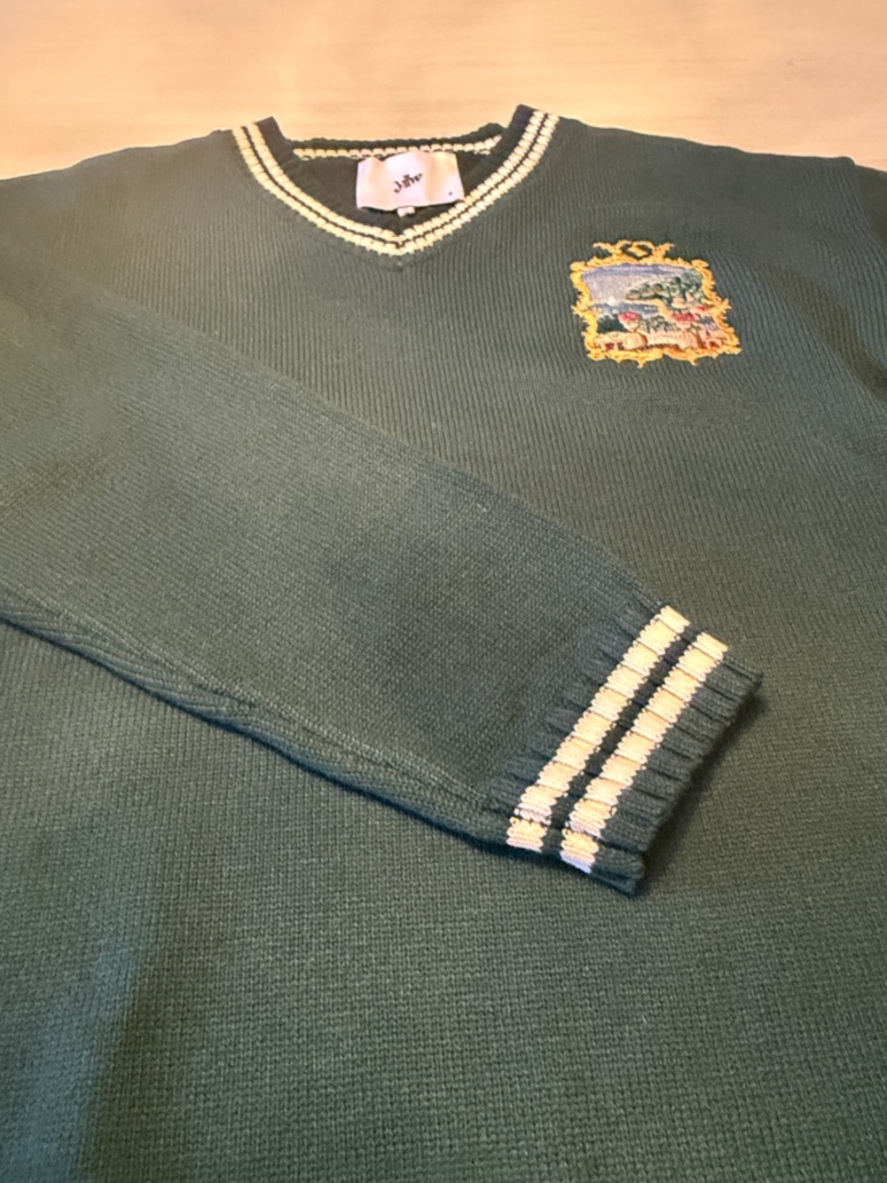 Yellow the Label Classic Forest Green Cashmere Sweater - Picture 7 of 14